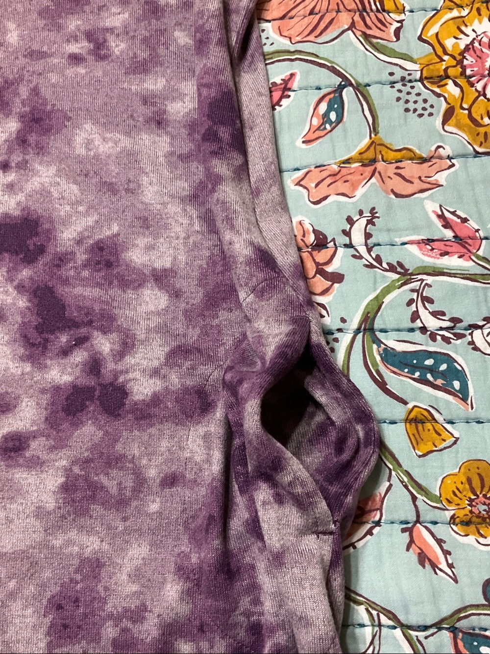 LOGO by Lori Goldstein Purple Tie-Dye Ruffle-Hem Dress - Picture 6 of 10